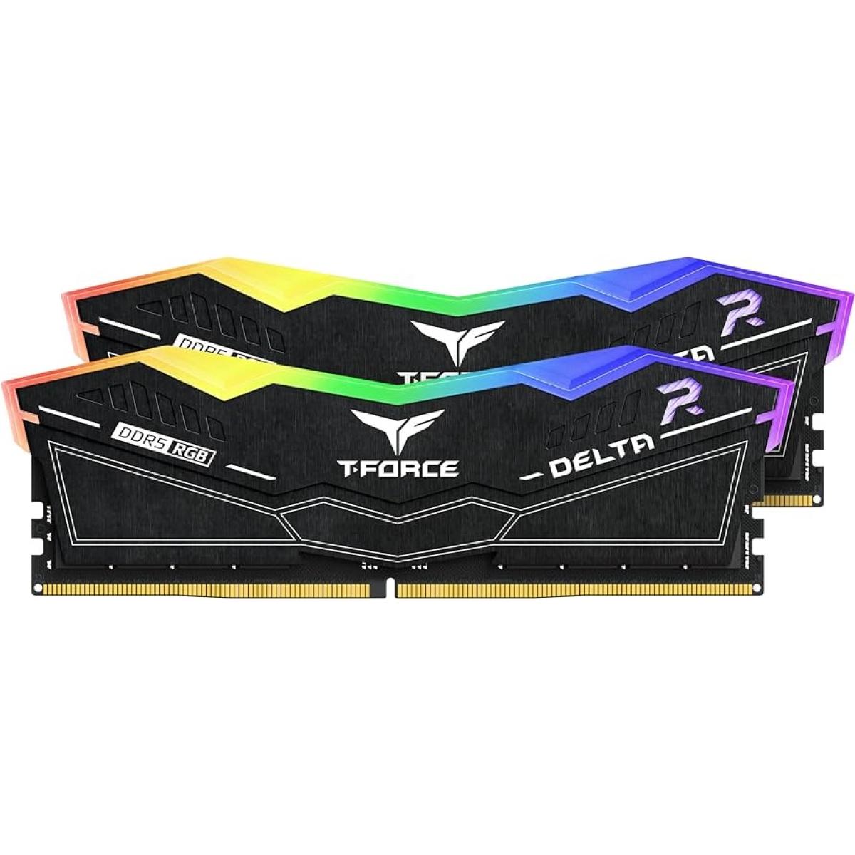 TEAMGROUP T-Force Delta RGB 32GB Kit (2x16) 6000MHz CL30 DDR5 Desktop Memory - Black