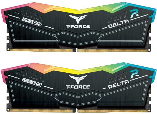 TEAMGROUP T-Force Delta RGB 32GB Kit (2x16) 6000MHz CL30 DDR5 Desktop Memory - Black