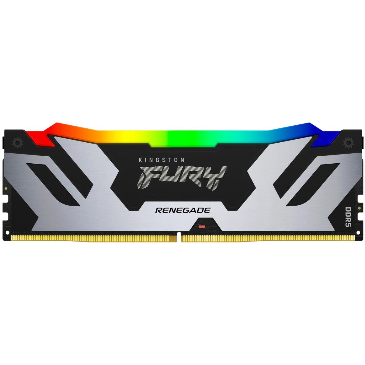 KingSton Fury Renegade RGB Single 16GB DDR5 7200MT/s-CL38 Desktop Memory (Black/Silver)