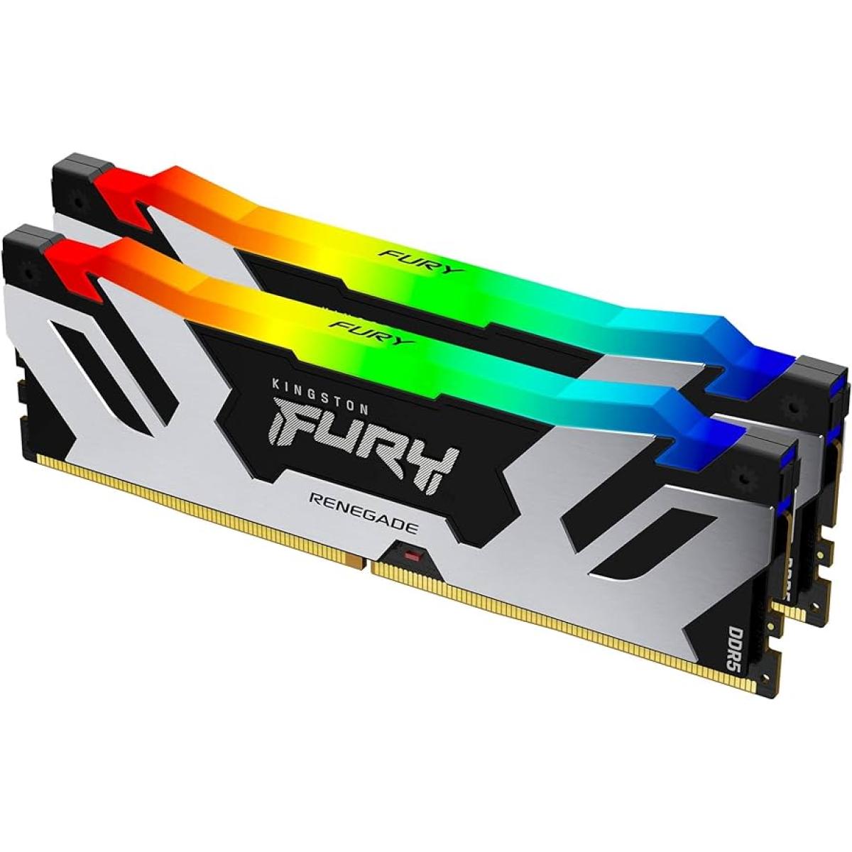 KingSton Fury Renegade RGB 32GB (2x16GB) DDR5 8000MT/s-CL38 Desktop Memory (Black/Silver)