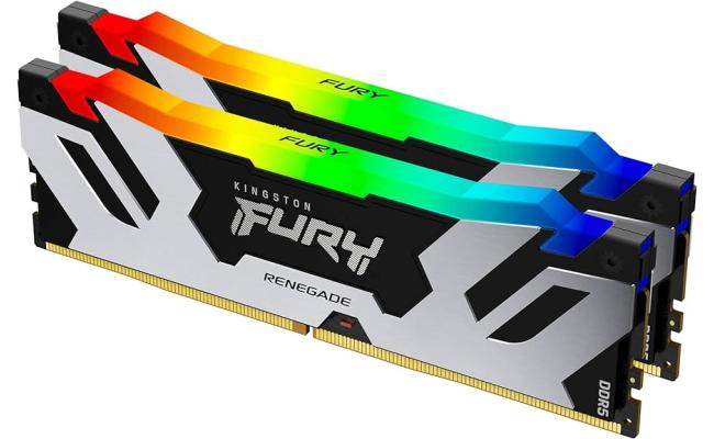 KingSton Fury Renegade RGB 32GB (2x16GB) DDR5 8000MT/s-CL38 Desktop Memory (Black/Silver)