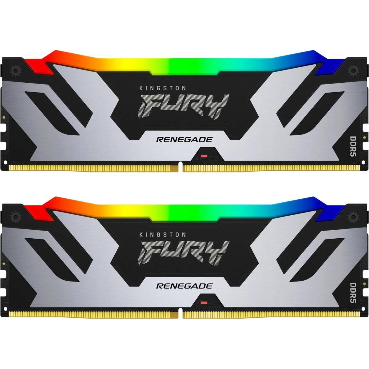 KingSton Fury Renegade RGB 32GB (2x16GB) DDR5 8000MT/s-CL38 Desktop Memory (Black/Silver)