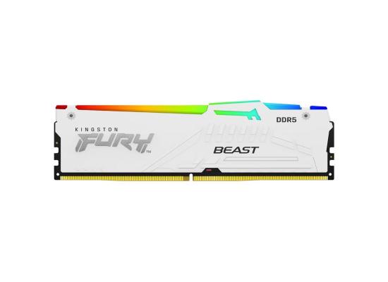 KingSton Fury Beast RGB Single 32GB DDR5 6000MT/s-CL30 Desktop Memory (White)