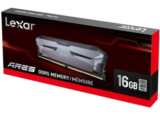 Lexar Ares Single 16GB DDR5 4800MT/s-CL40 Non RGB Desktop Memory (Grey) 