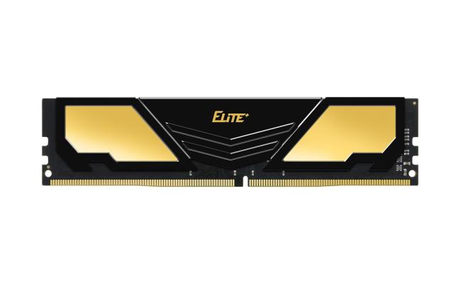 TEAMGROUP Elite Plus Single 8GB 2666MHz CL19 DDR4 Desktop Memory - Black & Gold