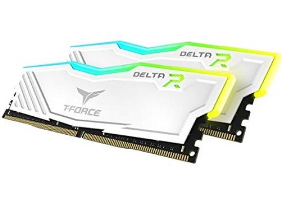 TEAMGROUP T-Force Delta RGB 32GB Kit (2x16) 3600MHz CL18 DDR4 Desktop Memory - White