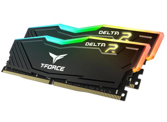 TEAMGROUP T-Force Delta RGB 16GB Kit (2x8GB) 3200MHz CL16 DDR4 Desktop Memory - Black