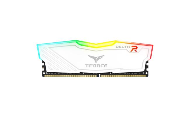 TEAMGROUP T-Force Delta Single 8GB 3200MHz CL16 DDR4 RGB Desktop Memory - White