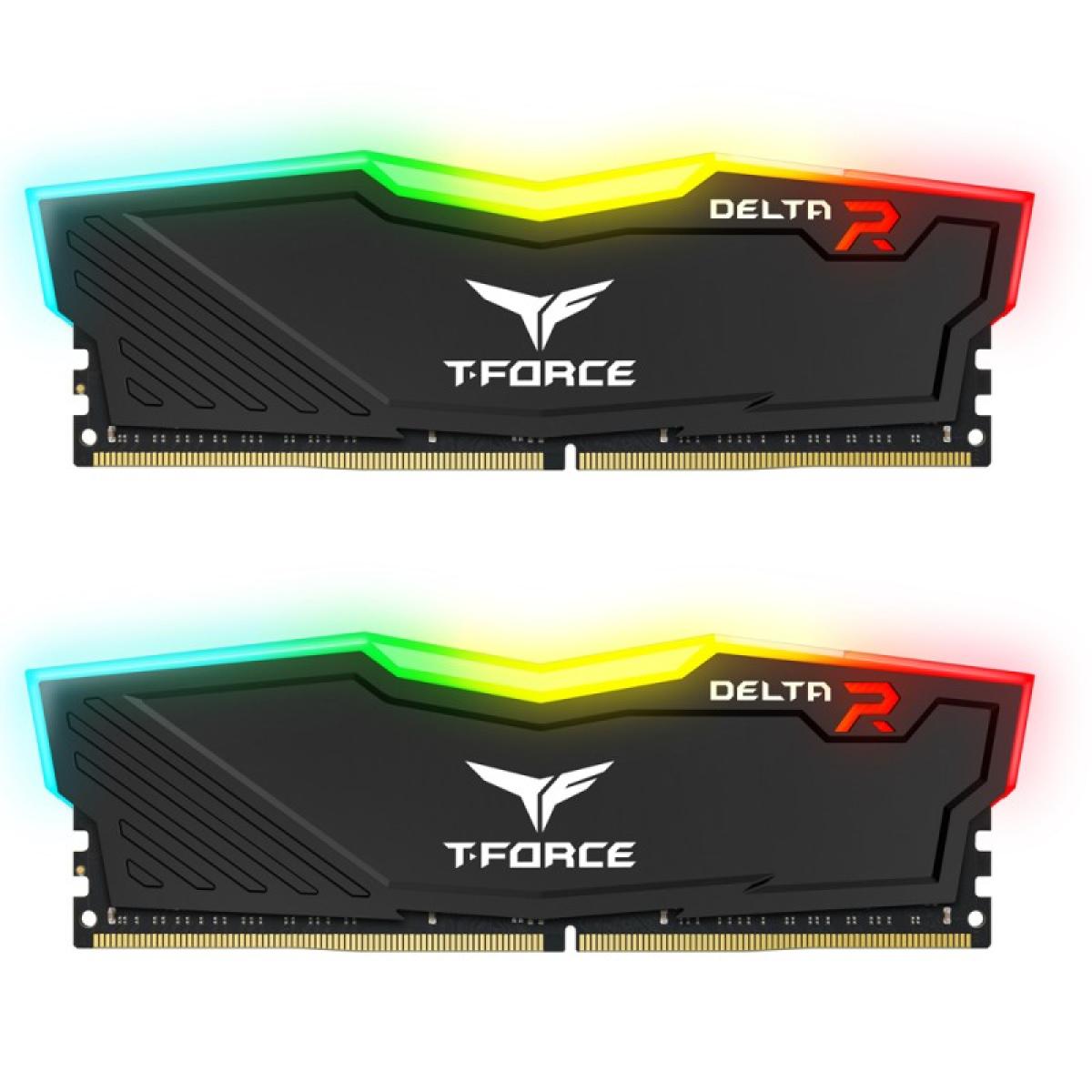 TEAMGROUP T-Force Delta RGB 16GB Kit (2x8GB) 3200MHz CL16 DDR4 Desktop Memory - Black