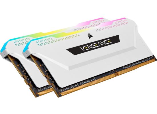 CORSAIR VENGEANCE RGB PRO SL 16GB (2 x 8GB) DDR4 RAM 3600MHz CL18 Memory Kit — White
