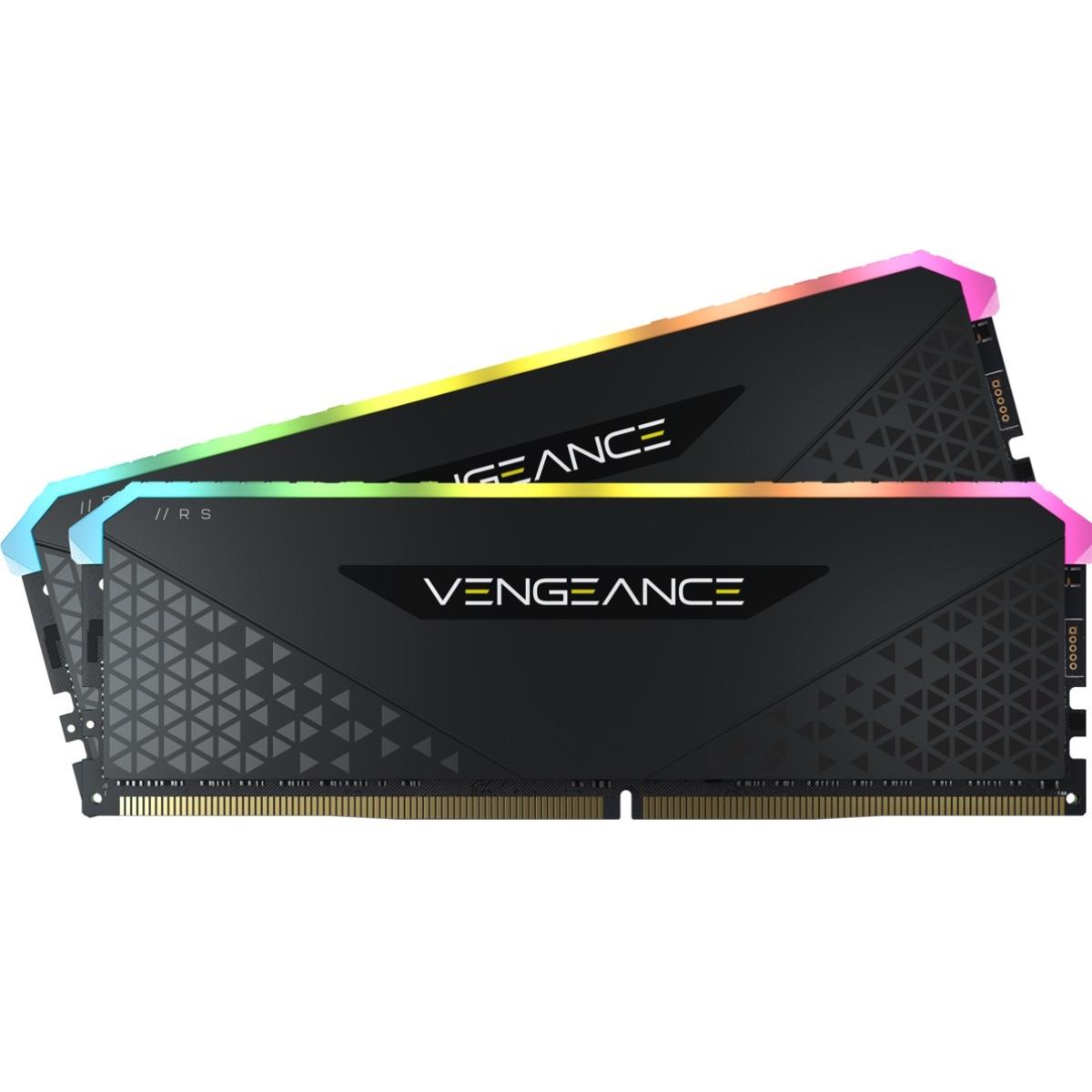 CORSAIR VENGEANCE RGB RS 16GB (2 x 8GB) DDR4 RAM 3200MHz CL16 Memory Kit — Black