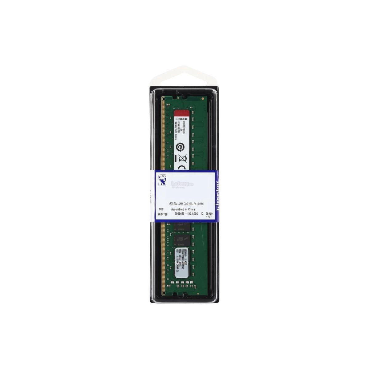 Kingston 16GB DDR4-2666Mhz UDIMM Desktop Memory