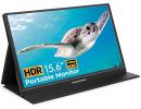 HUMANCENTRIC USB-C Ultra Slim Lightweight External & Portable Monitor 15.6" FHD IPS HDR w/ Mini HDMI Port, Dual Speakers, 3.5mm Audio Jack, Dual Orientation Support