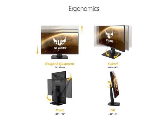 ASUS TUF Gaming VG259QM 24.5” Monitor, 1080P Full HD, 1ms (GTG) IPS, 280Hz, HDR10 G-SYNC Compatible,With Speakers