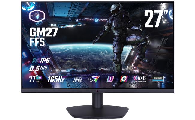 Cooler Master (GM27-FFS) 27" FHD Flat Gaming Monitor, Ultra-Speed IPS, 165Hz, 0.5ms, HDR10, DCI-P3 90% sRGB 120%, G-Sync Compatible
