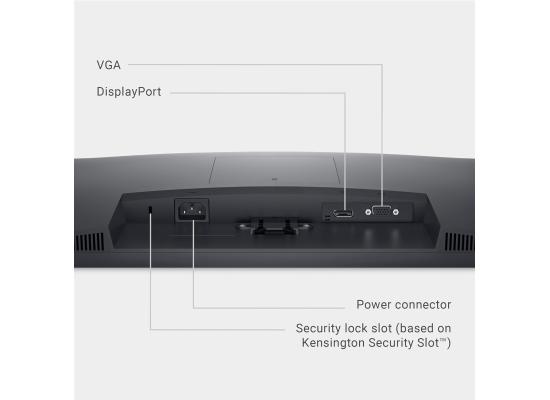 Dell E2425H Essential Flat Monitor 24" FHD VA @75HZ, Wide viewing angle Slim Bezel Display w/ DP, VGA - Black