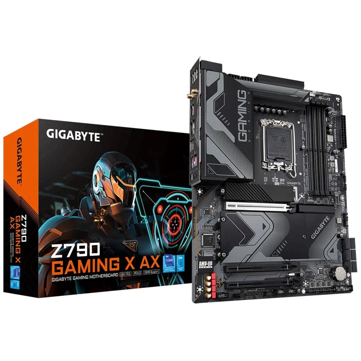 GIGABYTE Z790 GAMING X AX (WIFI 6E), Intel 13th 12th Series, LGA 1700/DDR5/PCIe 5.0/4xM.2 - ATX Gaming MotherBoard