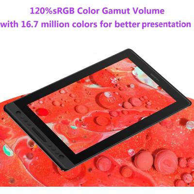 HUION KAMVAS Pro 16 Premium Graphics Drawing Tablet Anti-glare Screen (Pen Display) w/ Stylus Pen, 15.6, FHD, IPS, 120% sRGB,16.7M (8bit), 178° Viewing Angle, Touch Bar - For PC/MAC/Linux (Silver Black)