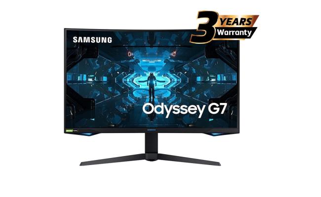 Samsung 32" Odyssey G7 WQHD 2K 240Hz, 1MS GTG, G-SYNC HDR600 QLED 1000R Curved Gaming Monitor