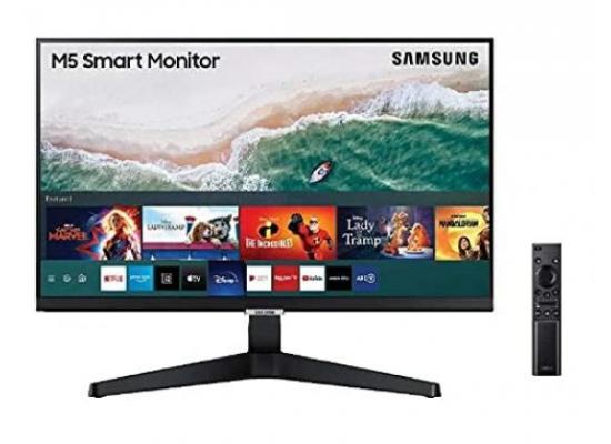SAMSUNG M5 24" IPS FHD HDR10 Smart Monitor - with Netflix, YouTube, HBO, Prime Video and Apple TV Streaming , Black
