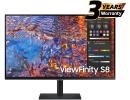 Samsung S8 (B800) 27" 4K UHD IPS USB TYPE-C Flat Business Monitor, 60Hz, 5MS,10 Bit, HDR400, Ethernet, Adjustable, Bezel-Less Display w/ DCI-P3 98% Pro Color