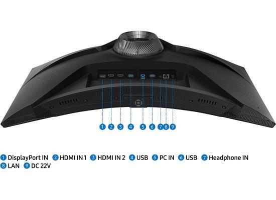 Samsung Odyssey G6 (BG650) Smart Tizen 32" Curved Monitor VA 2K (2560 x 1440) 240Hz 1ms(GTG), HDR600, 95% DCI Coverage, 10Bit, HDMI 2.1, FreeSync w/ Speakers & Ergonomic Stand