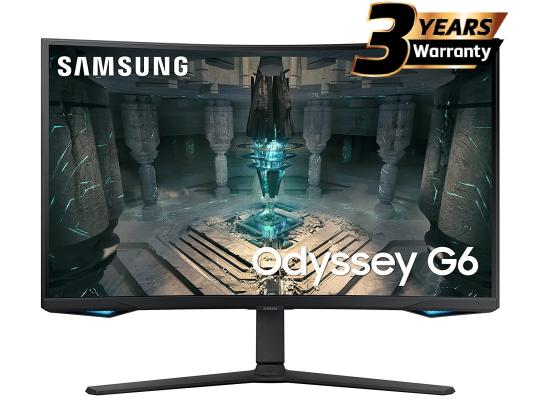 Samsung Odyssey G6 (BG650) Smart Tizen 27" Curved Monitor VA 2K (2560 x 1440) 240Hz 1ms(GTG), HDR600, 95% DCI Coverage, 10Bit, HDMI 2.1, FreeSync w/ Speakers & Ergonomic Stand 