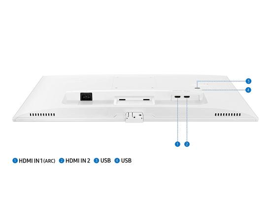 SAMSUNG M5 (BM501) 27" FHD HDR10 Smart Monitor 4ms (GTG),1B Colors & USB Ports - with Netflix, YouTube & Apple TV Streaming - White