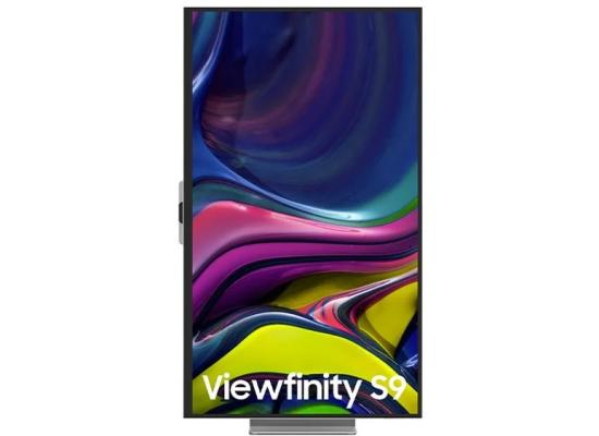 Samsung ViewFinity S9 (S90PC) Smart 27" 5K Flat Matte Monitor For Win & Mac, IPS, 218 PPI, 60Hz, 5ms(GTG), HDR, 100% sRGB, 99% DCI Coverage Color w/ 4K SlimFit camera, Metal Slim Design, Ergonomics & Adaptive Sound+ Speakers (Light Gray)