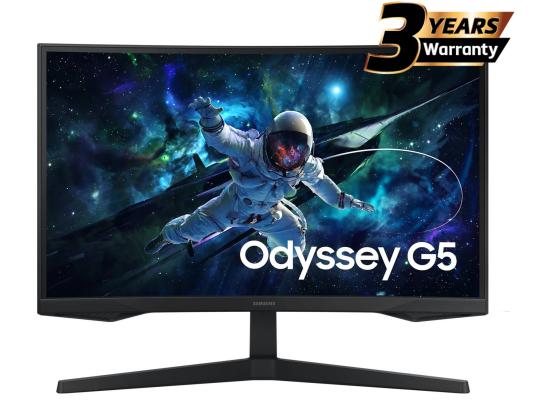 Samsung Odyssey G5 (CG55) 27" Gaming Monitor VA, 2K QHD (2560 x 1440), 165Hz, 1Ms, HDR10, 1000R Curved, FreeSync Support