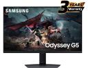 Samsung Odyssey G5 2024 (DG502), 27" Flat Monitor IPS 2K (2560 x 1440) 180Hz 1ms(GTG), DisplayHDR 400, 99% sRGB, 8 Bit, AMD FreeSync w/ Ergonomic Stand