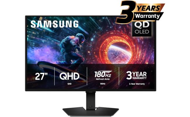 Samsung Odyssey OLED G5 (FG502) 27" Flat Monitor 2K (2560 x 1440) 180Hz, 0.03ms(GTG), Quantum Dot, HDR10, 99% DCI Coverage, 10Bit, HDMI 2.0, G-Sync Compatible Samsung Odyssey OLED G5 (FG502) 27" Flat Monitor 2K (2560 x 1440) 180Hz, 0.03ms(GTG), Quantum Dot, HDR10, 99% DCI Coverage, 10Bit, HDMI 2.0, G-Sync Compatible