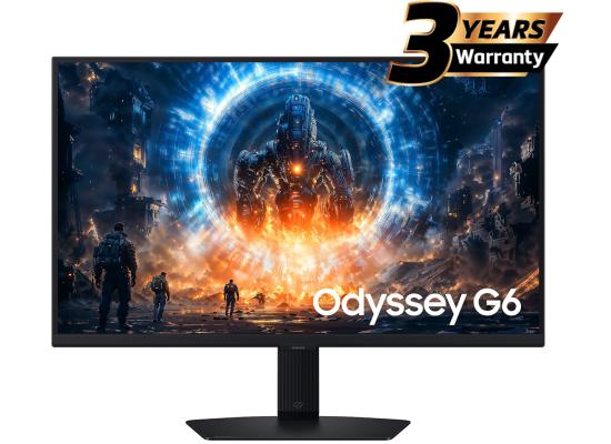 Samsung Odyssey G6 (FG600) 27" Flat Monitor 2K (2560 x 1440) IPS, 350Hz, 1ms(GTG), HDR 400, 99% sRGB, HDMI 2.1, G-Sync Compatible w/ Sleek Metal Design & Ergonomic Stand 
