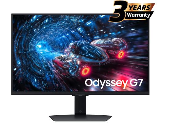 Samsung Odyssey G7 (2025) (FG706) 27" Flat Monitor IPS Dual Mode (4K 180Hz Or FHD 360Hz) 1ms(GTG), 10Bit, HDR10+, 99% sRGB, HDMI 2.1, G-Sync Compatible w/ New Design, Ergonomic Stand