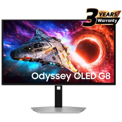 Samsung Odyssey G8 (2026) (HG802) 27" Flat Monitor OLED 4K (3840 x 2160) 0.03 (GTG), 10Bit, HDR10+, 99% DCI Coverage, HDMI 2.1, G-Sync Compatible, New Design, Ergonomic Stand