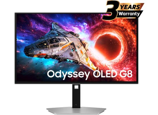 Samsung Odyssey G8 (2026) (HG802) 27" Flat Monitor OLED 4K (3840 x 2160) 0.03 (GTG), 10Bit, HDR10+, 99% DCI Coverage, HDMI 2.1, G-Sync Compatible, New Design, Ergonomic Stand