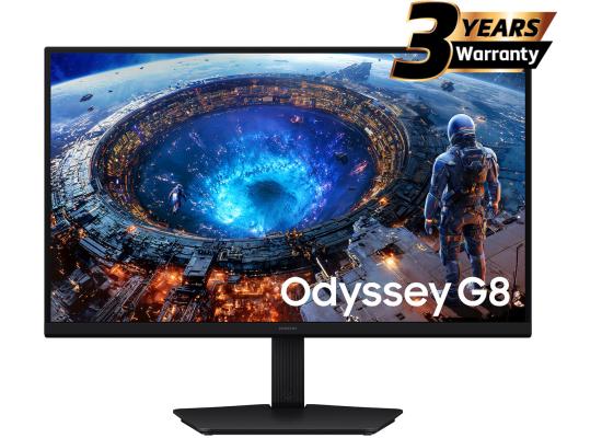 Samsung Odyssey G8 (2026) (HG806) 27" Flat Monitor Fast IPS Dual Mode (5K 180Hz / QHD 360Hz) 1ms(GTG), 10Bit, HDR10+, 99% sRGB, HDMI 2.1, G-Sync Compatible, New Design, Ergonomic Stand