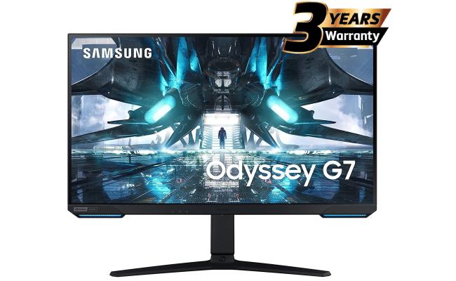 Samsung Odyssey G7 (G70A)  28" RGB Flat Monitor IPS 4K UHD (3840 x 2160) 144Hz 1ms(GTG), HDR 400, 99% sRGB, HDMI 2.1, G-Sync Compatible w/ Ergonomic Stand