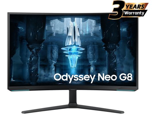 Samsung Odyssey Neo G8 32" 4K UHD Curved HDMI 2.1 Monitor, VA Quantum Matrix Mini-Led, 240Hz, 1ms(GTG), HDR 2000, 99% sRGB, FreeSync w/ Core Sync & Ergonomic Stand