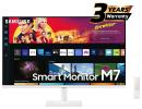 SAMSUNG M7 (BM701) 32" 4K UHD HDR10+ Smart Monitor w/ Speakers, 4ms (GTG),1B Colors & USB Ports USB-Type C w/ Netflix, YouTube, Apple TV Streaming - White
