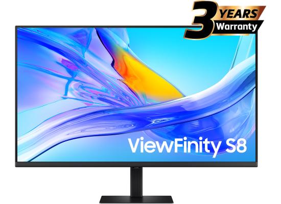 Samsung S8 (D800) 37" 4K UHD USB Type-C Flat Business Monitor VA, 60Hz, 5MS,10 Bit, HDR10, 100% sRGB, Ethernet, HAS, Bezel-Less Display w/ KVM Switch