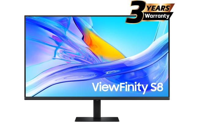 Samsung S8 (D800) 37" 4K UHD USB Type-C Flat Business Monitor VA, 60Hz, 5MS,10 Bit, HDR10, 100% sRGB, Ethernet, HAS, Bezel-Less Display w/ KVM Switch