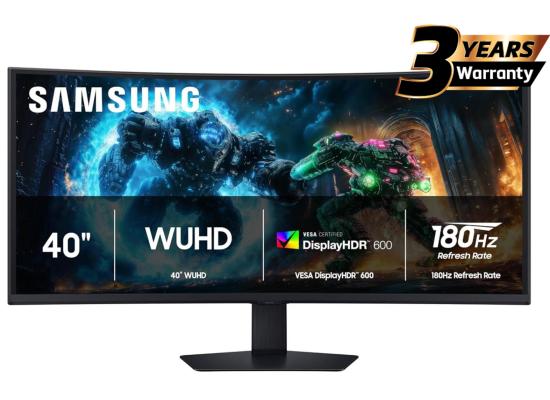 Samsung Odyssey G7 (2025) (FG750) 40" Curved Monitor VA 5K2K / WUHD (5120 x 2160) 180Hz 1ms(GTG), 10Bit, HDR10+, 99% sRGB, HDMI 2.1, FreeSync Premium Pro w/ New Design, Core Sync, Ergonomic Stand