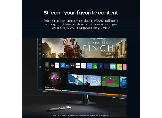 Samsung Odyssey Neo G7 43" (CG700) Smart Tizen 4K UHD Flat HDMI 2.1 Monitor, VA Quantum Matrix Mini-Led, 144Hz, 1ms, HDR10+,10Bit, 95% DCI Coverage, FreeSync w/ Core Sync & Speakers