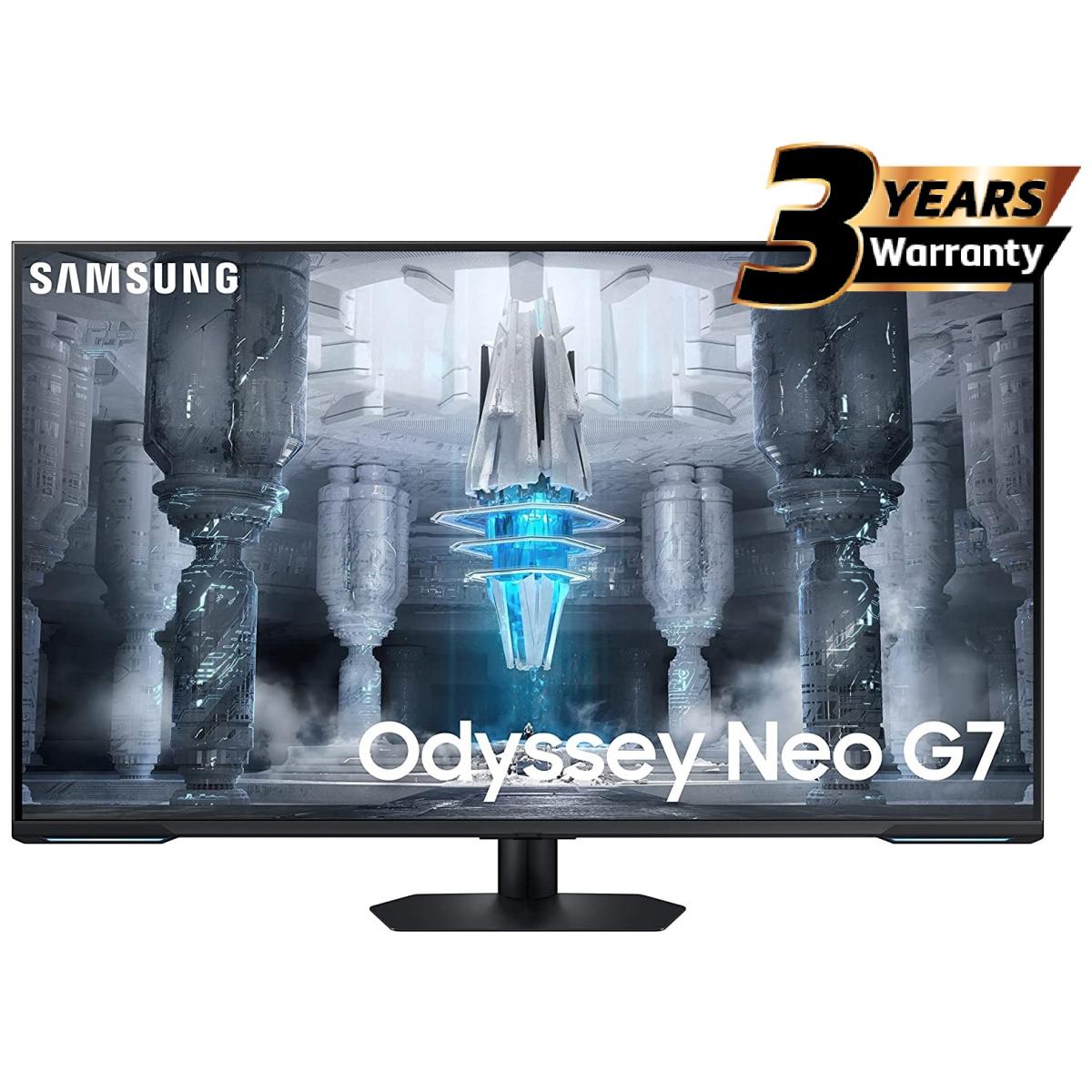 Samsung Odyssey Neo G7 43" (CG700) Smart Tizen 4K UHD Flat HDMI 2.1 Monitor, VA Quantum Matrix Mini-Led, 144Hz, 1ms, HDR10+,10Bit, 95% DCI Coverage, FreeSync w/ Core Sync & Speakers