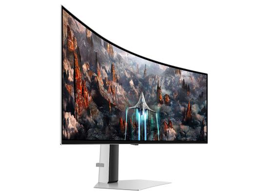 Samsung Odyssey OLED G9 (CG93) 49" DQHD Curved Gaming Monitor w/ Neo Quantum Processor Pro, (QD OLED), 240Hz, 0.03ms(GTG), HDR10+, 10bit, 1B Colors, FreeSync Premium Pro, w/ Core Sync, Speakers & Ergonomic Stand