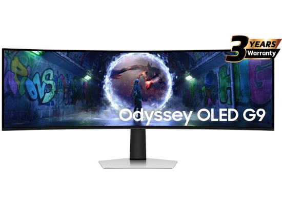 Samsung Odyssey OLED G9 (DG932) 49" DQHD Curved Gaming Monitor (QD OLED), 240Hz, 0.03ms(GTG), HDR10+, 10bit, 1B Colors, G-Sync Compatible, w/ Core Sync & Ergonomic Stand