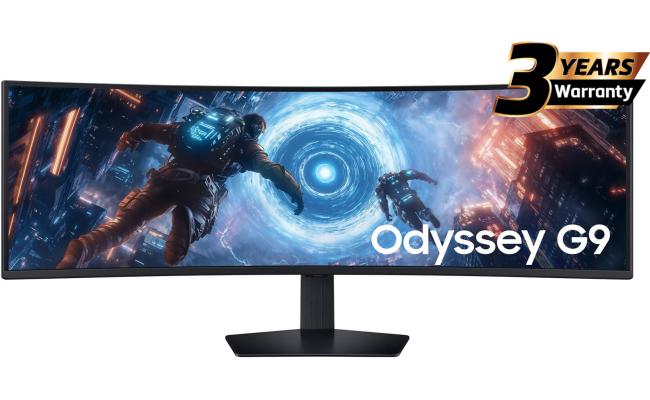 Samsung Odyssey G9 (2025) 49" DQHD Curved Gaming Monitor, VA, 144Hz, 1ms(GTG), VESA HDR 600, 92% DCI Coverage,10Bit, FreeSync Premium Pro, w/ HDMI 2.1 & Ergonomic Stand