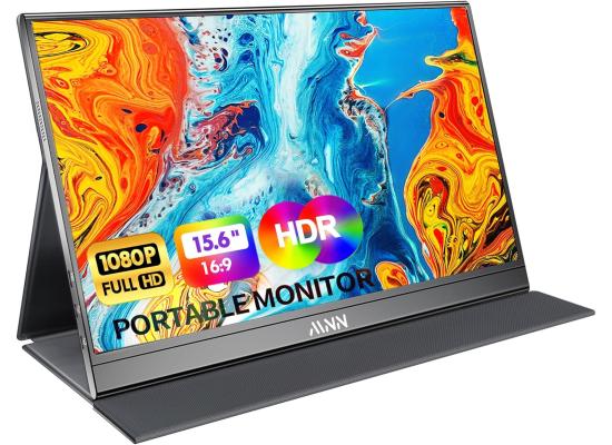 Portable Monitor 15.6" IPS 1080P 60HZ, USB C HDMI Gaming Ultra-Slim IPS Display &HDR Plug&Play, External Monitor for Laptop PC Phone Mac (15.6'' 1080P)