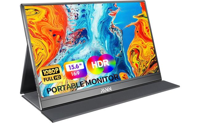 Portable Monitor 15.6" IPS 1080P 60HZ, USB C HDMI Gaming Ultra-Slim IPS Display &HDR Plug&Play, External Monitor for Laptop PC Phone Mac (15.6'' 1080P)